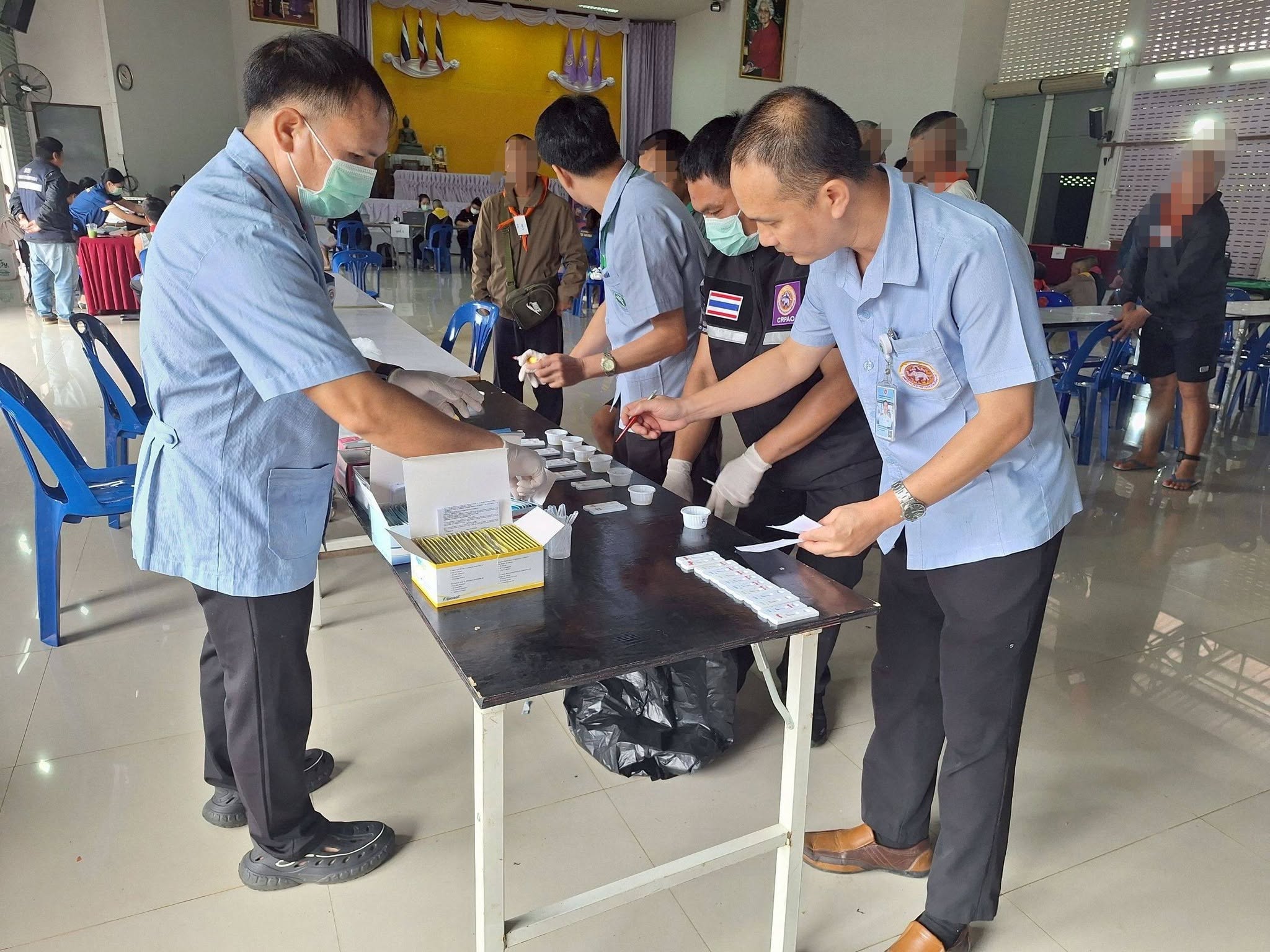 ร่วมบูรณาการคัดกรองผู้เข้าร่วมค่ายฟื้นฟูสมรรถภาพผู้ใช้ยาเสพติด
